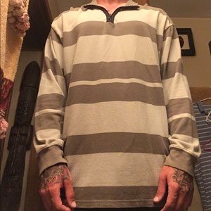 Long sleeved collared polo shirt